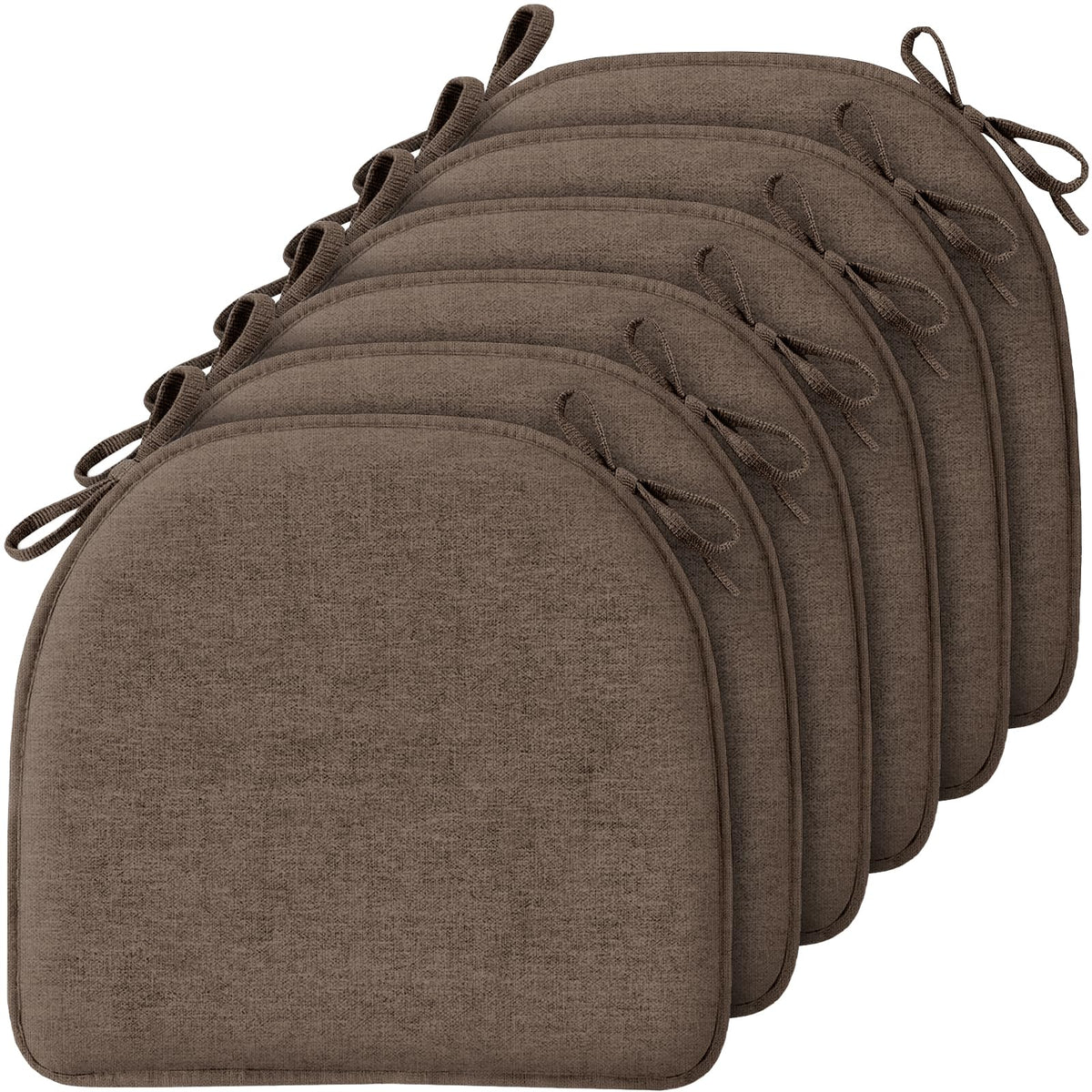 TushGuard Chair Cushions, 4 Pack Memory Foam Chair Pads, Grey