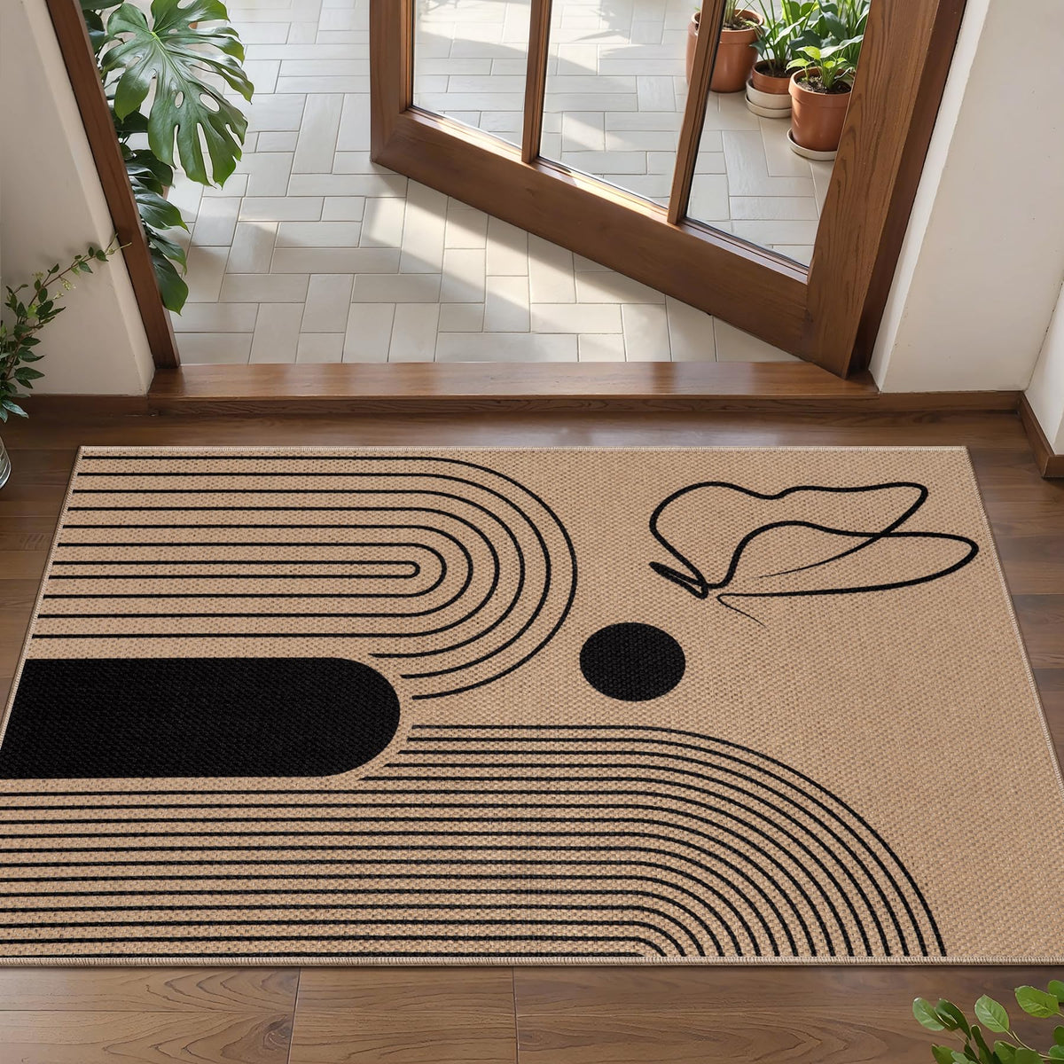 Tangsoo Easy Jute 2x3 Small Outdoor Rug,Washable Non-Slip Entryway Door Mat