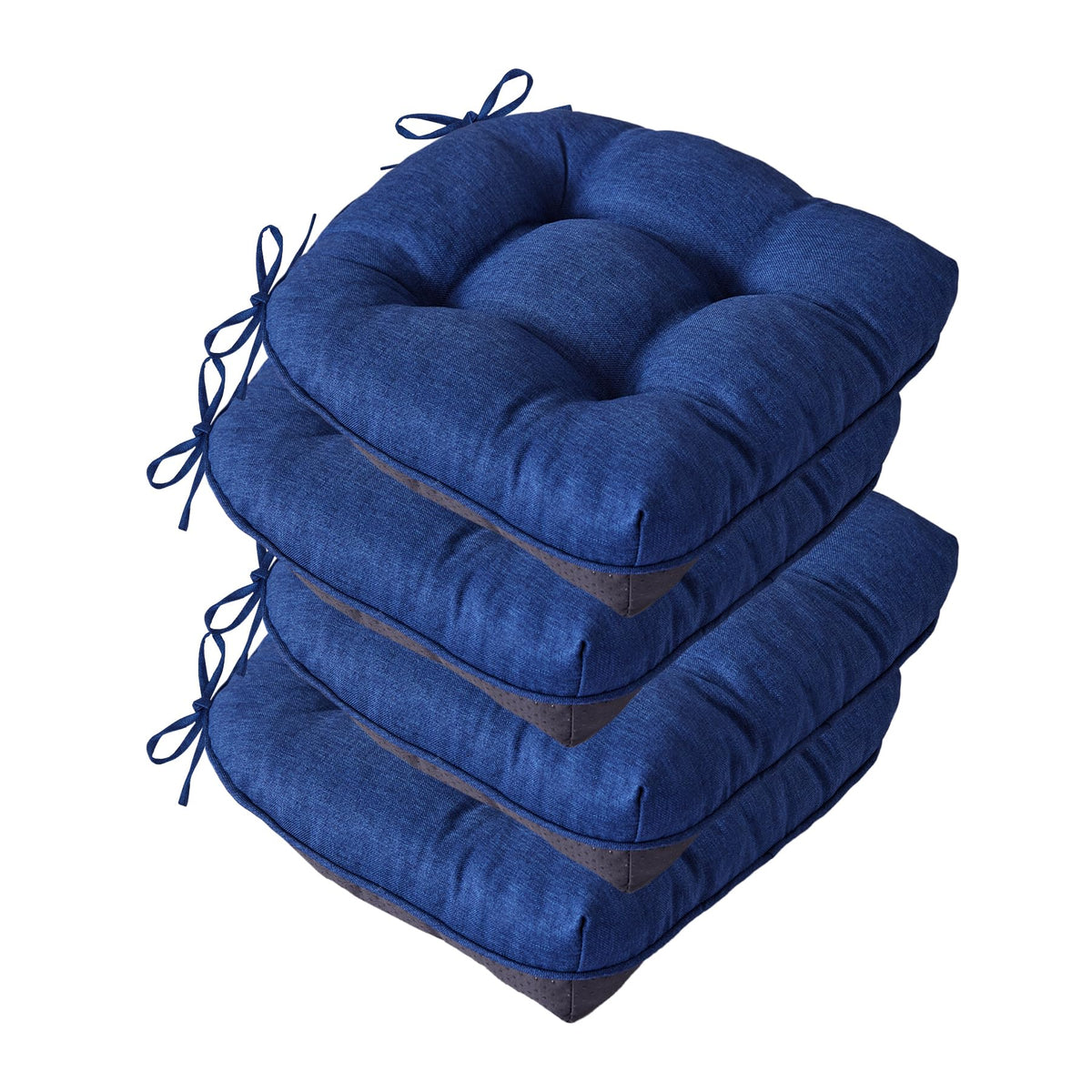 IASEAHK Chair Cushions for Dining Chairs, 15.5" x 15.5" x 4", Navy Blue