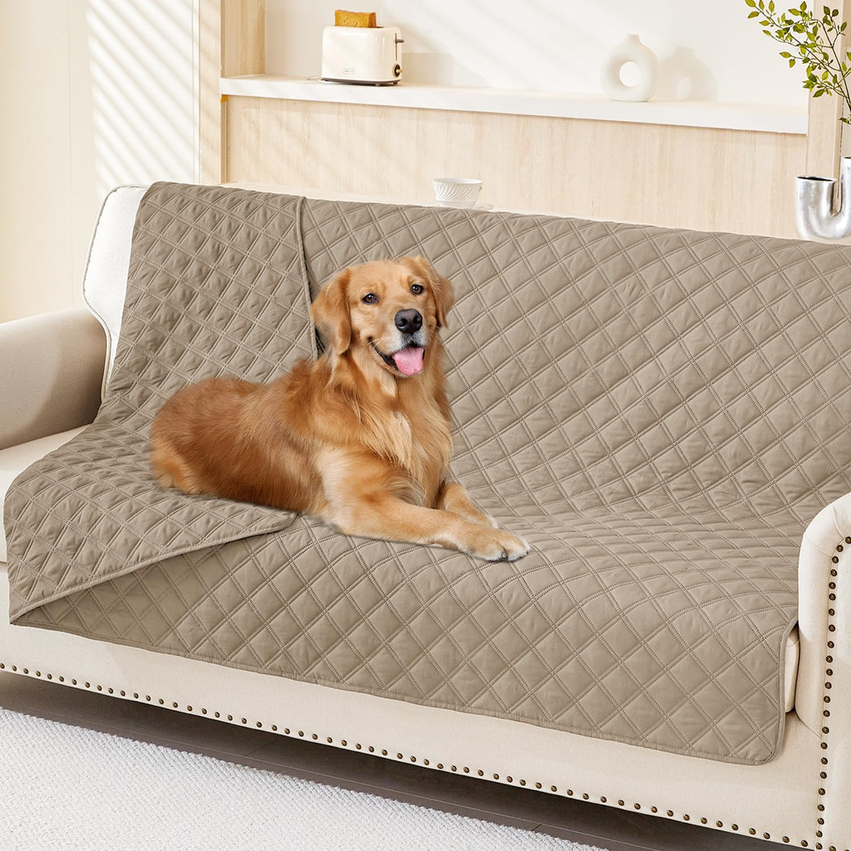 Smiry Waterproof Reversible Pet Couch Covers for Dogs