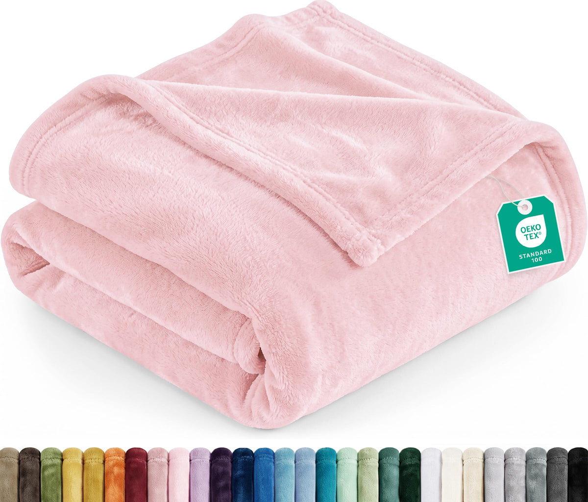 Utopia Bedding Ultra Soft Fleece Bed Blanket Throw Size Grey (50x60 Inches)