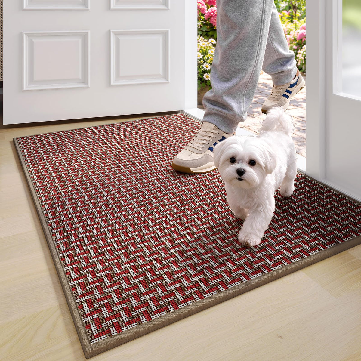 YDKGL Front Door Mat Indoor Entrance Non Slip Entry Doormat Gray 17"x30"
