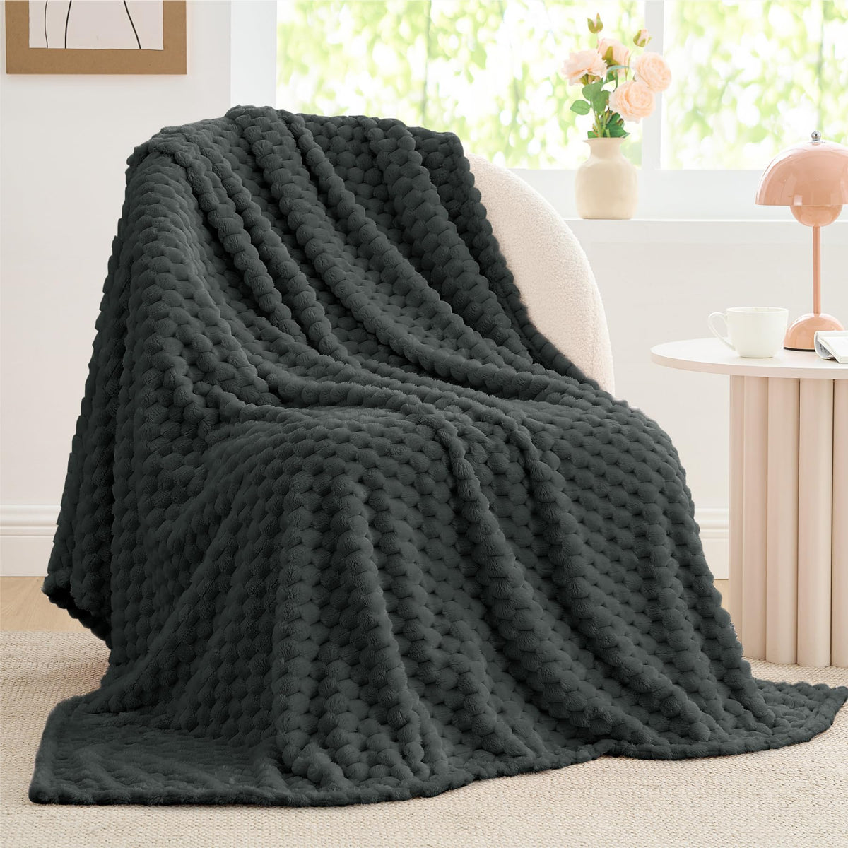 BEDELITE Pink Throw Blanket for Couch, Soft Cozy Gifts for Women, 50 * 60