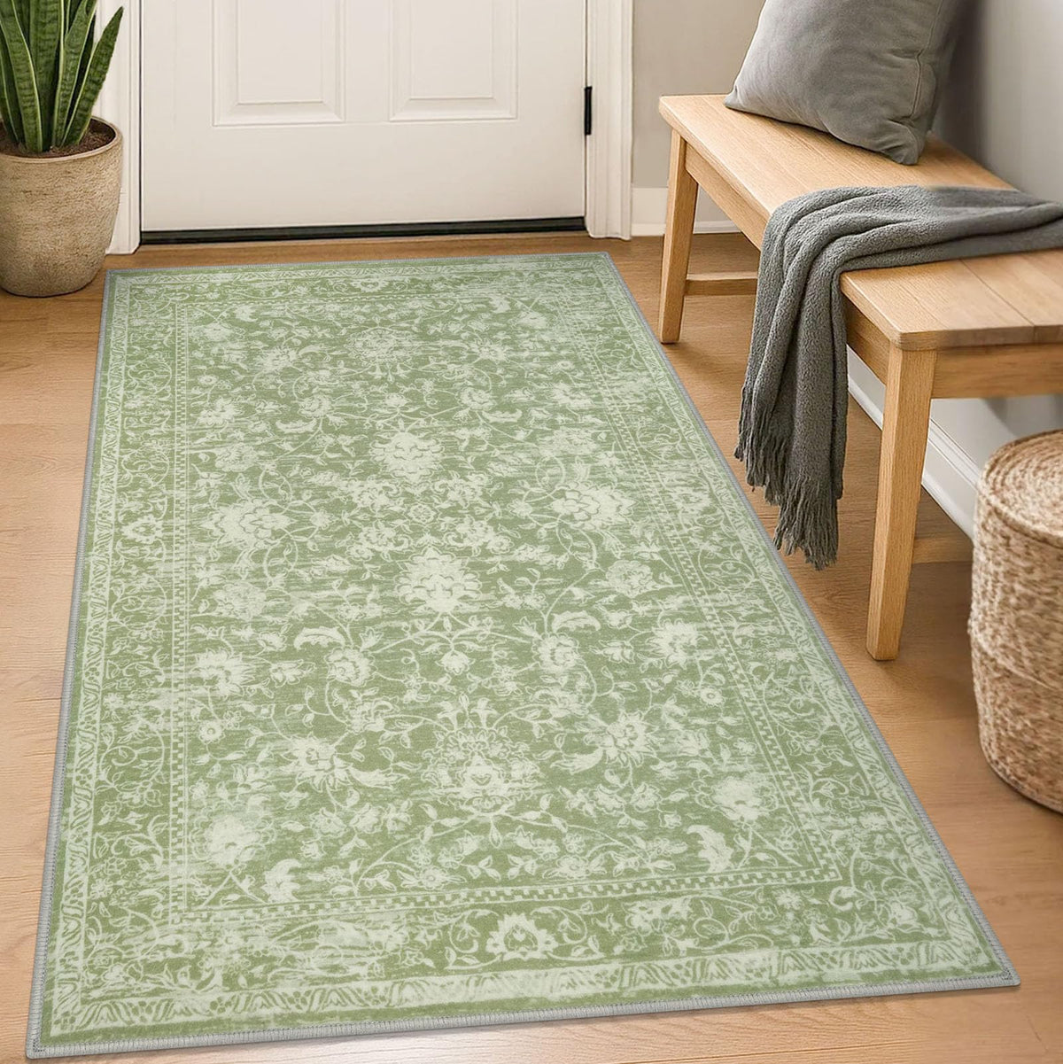 KILOCOCO 2x3 Washable Rug Small Entryway Rugs Indoor Door Mat, Blue/Navy