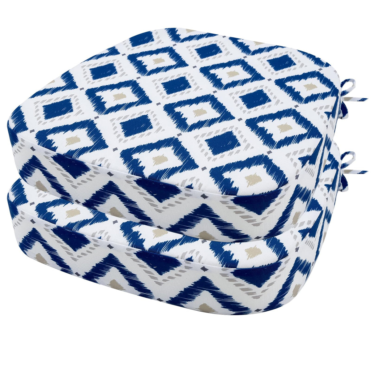 idee-home Outdoor Chair Cushions Set of 2, 19" x 19" D-Shaped