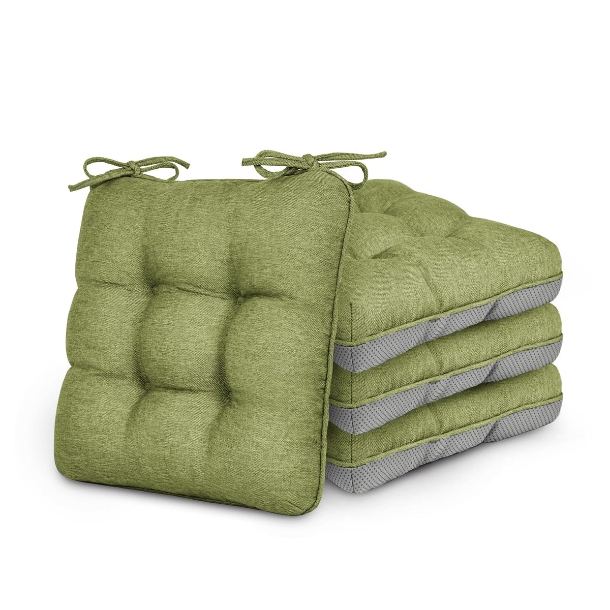 Love's cabin Memory Foam Chair Cushions Set of 4, 15.5 Inch, Blue