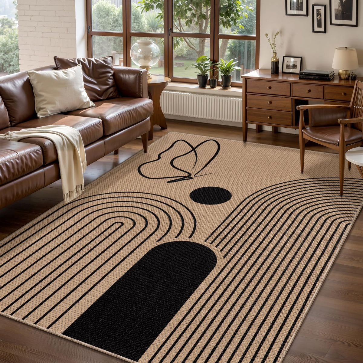 Tangsoo Easy Jute 2x3 Small Outdoor Rug,Washable Non-Slip Entryway Door Mat