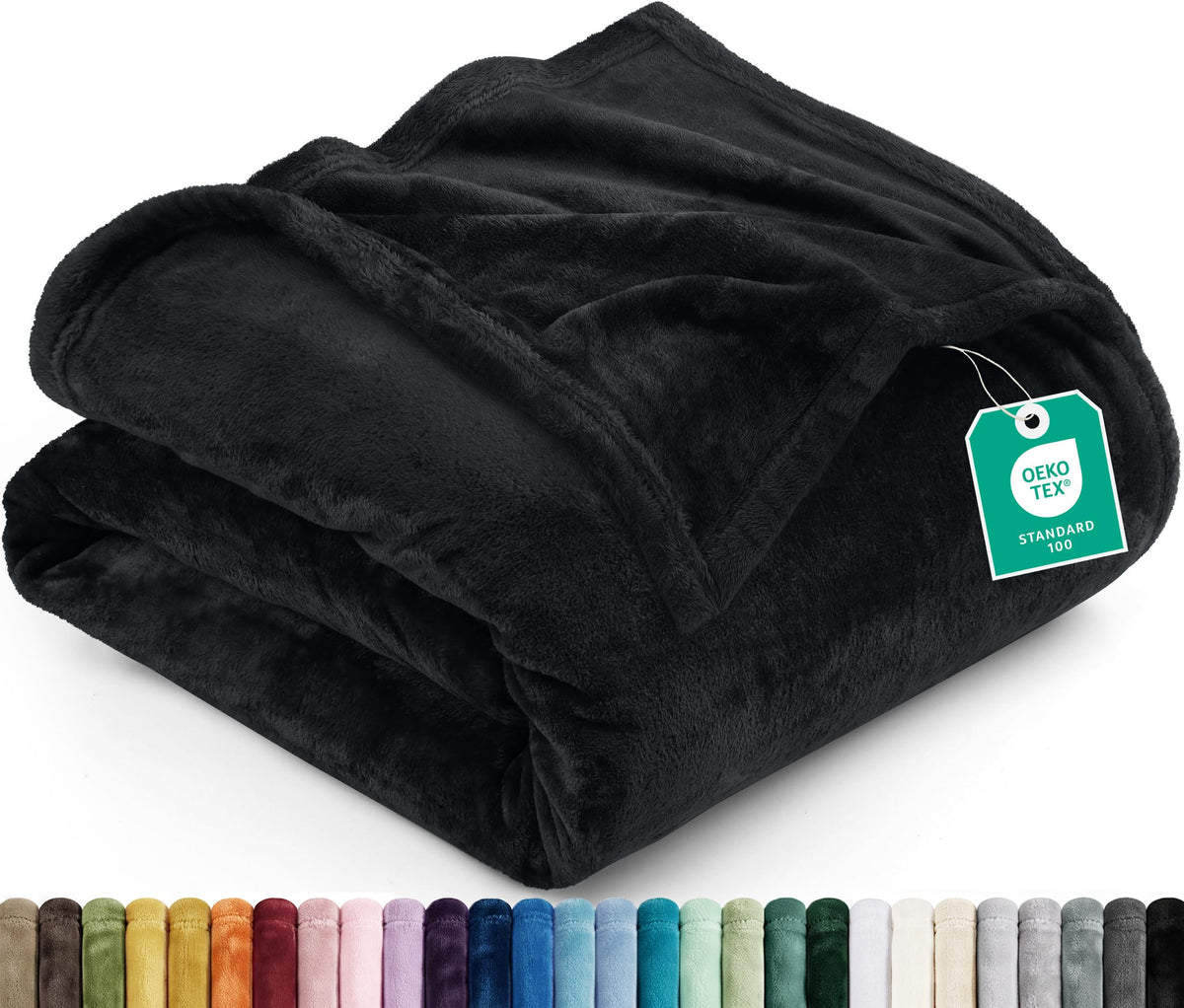 Utopia Bedding Ultra Soft Fleece Bed Blanket Throw Size Grey (50x60 Inches)