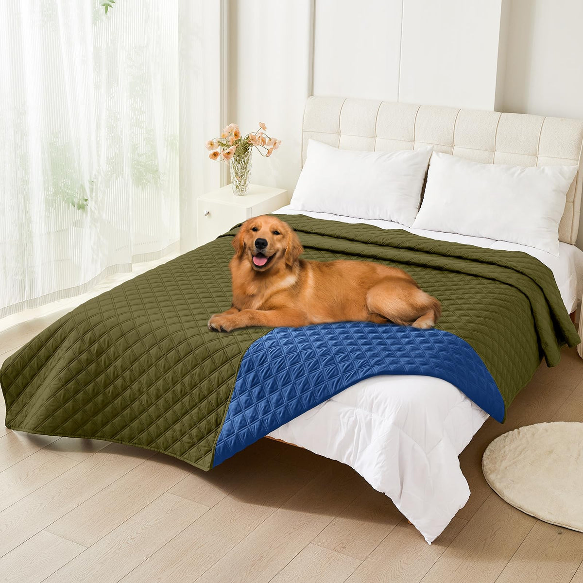 Smiry Waterproof Reversible Pet Couch Covers for Dogs