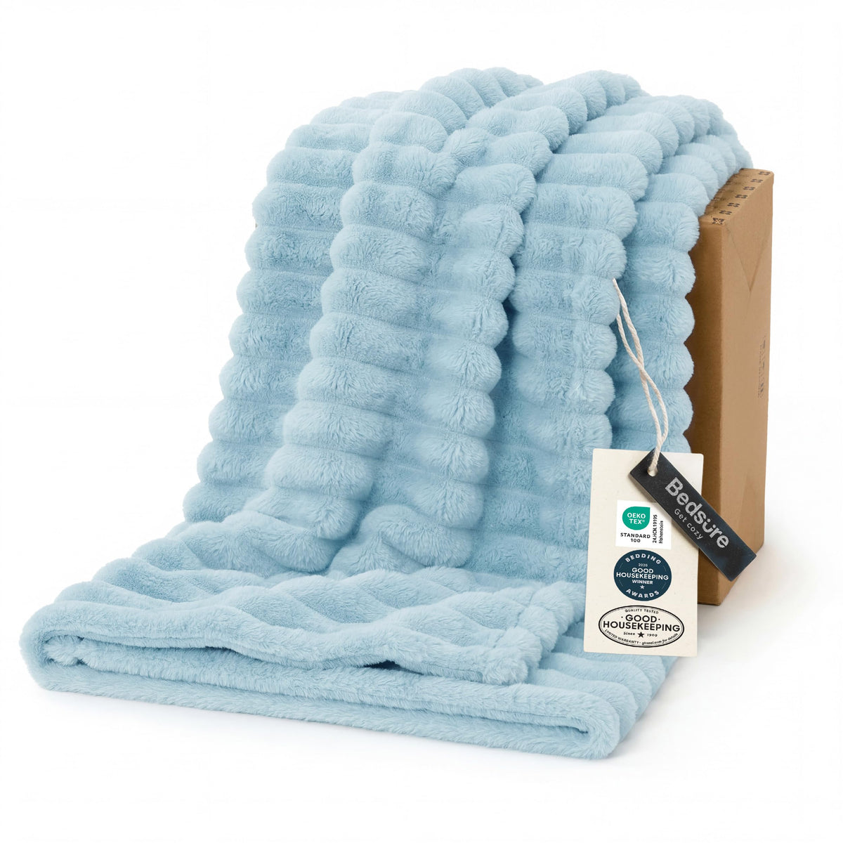 Bedsure GentleSoft White Throw Blanket for Couch - Halloween Decorations for Fall Home Living Room Decor, Cozy Fleece Blanket, Christmas Birthday Gifts for Women Mom Her Girls, Off White, 50x60 in