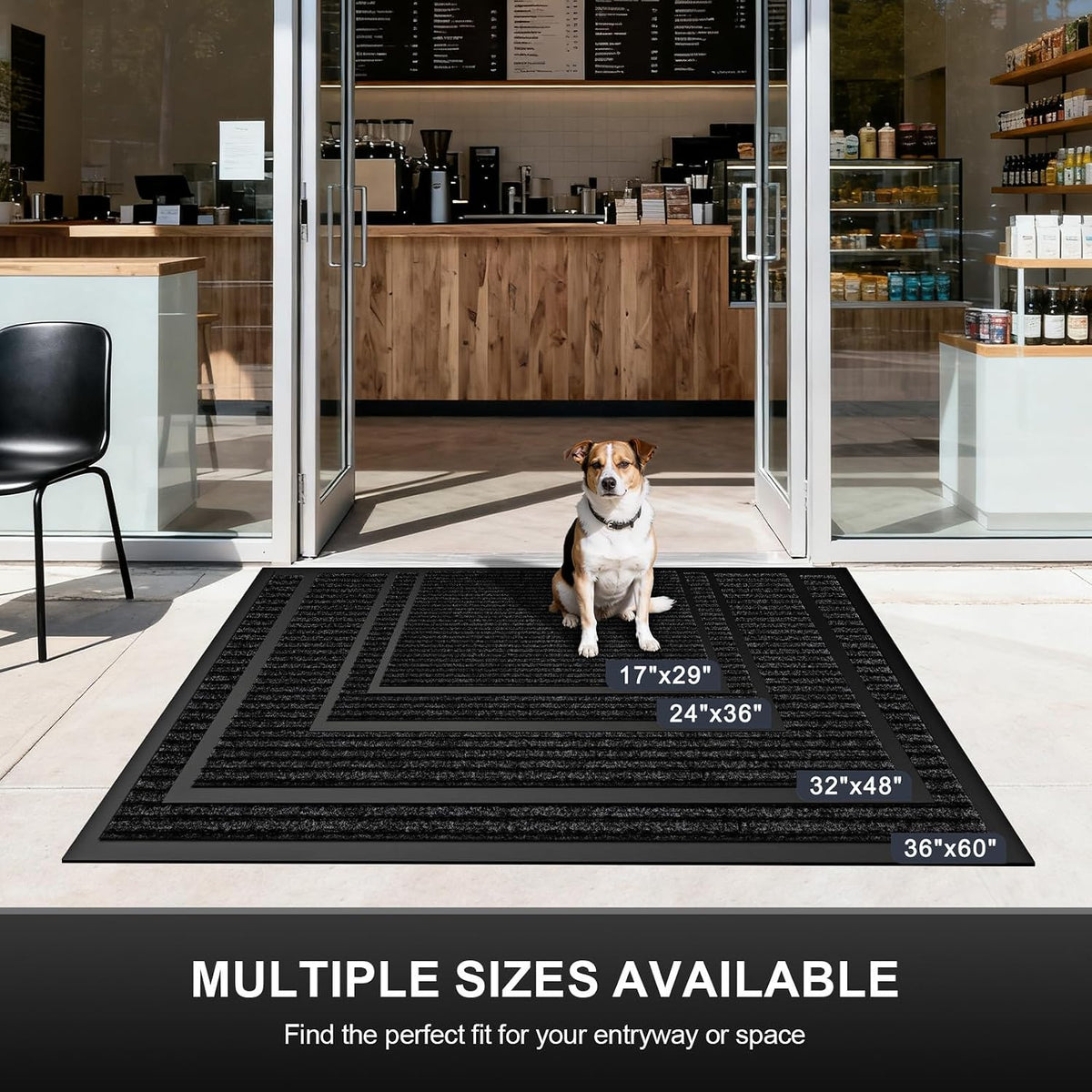 35"x24" Commercial Floor Mat, Non-Slip Waterproof Front Door Mat