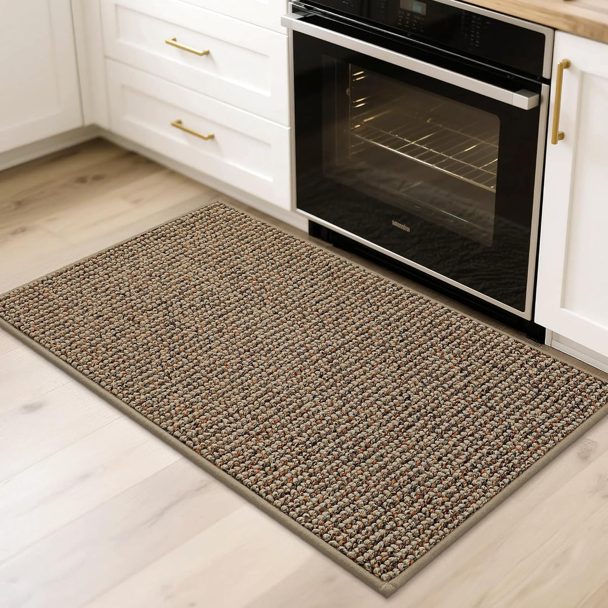 BEQHAUSE 2x3 Entryway Rug Indoor Door Mat Non-Slip Washable, Taupe