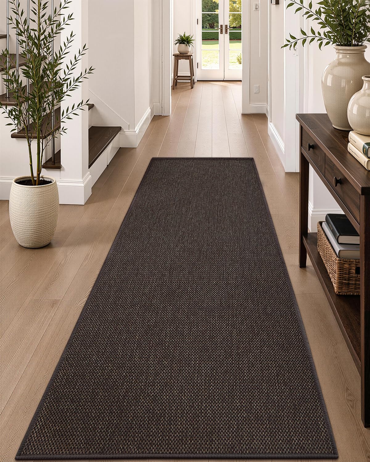 Color&Geometry Ultra-Thin Indoor Door Mat Entrance, 17"x30" Heather Khaki