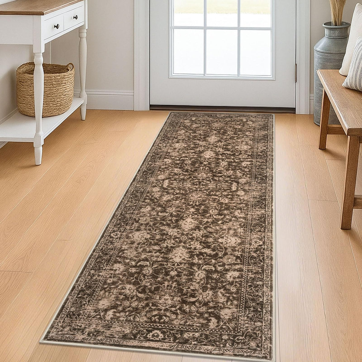 KILOCOCO 2x3 Washable Rug Small Entryway Rugs Indoor Door Mat, Blue/Navy