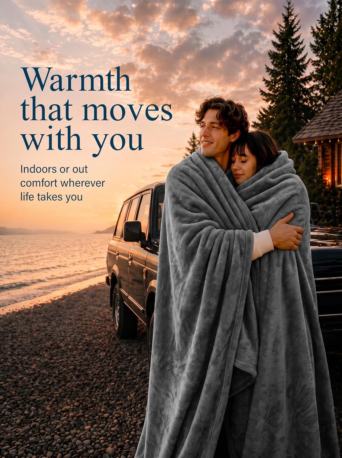 Utopia Bedding Ultra Soft Fleece Bed Blanket Throw Size Grey (50x60 Inches)