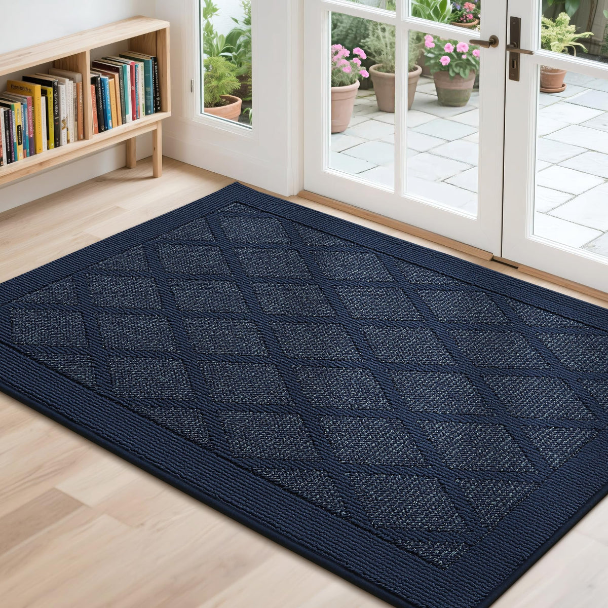 COSY HOMEER Non-Slip Door Mat 20"x32",Entryway Rugs Low Profile,Beige