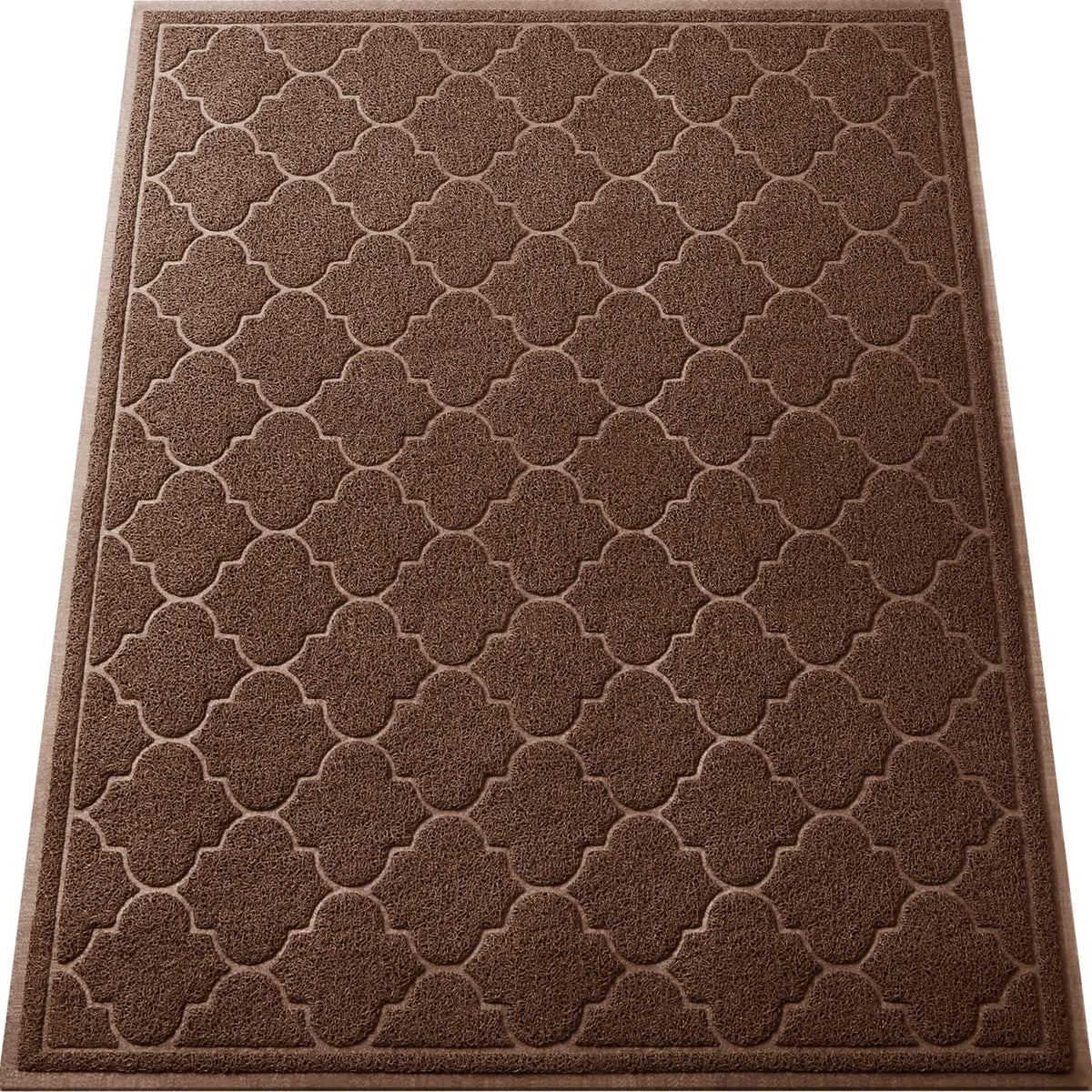 LuxStep Door Mat Large 24x36 Inch Indoor Outdoor Doormat, Non-Slip Low-Profile Design Floor Mat, Durable Trap Dirt and Dust Front Door Welcome Mat for Entryway,Patio,Garage, Grey