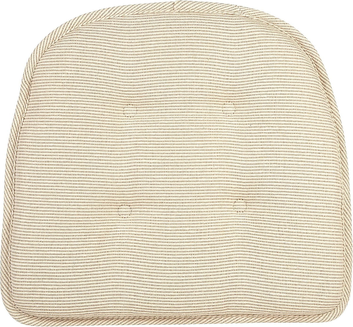 Klear Vu Omega Non-Slip Chair Cushions, Assembled in USA, U-Shaped Skid-Proof Seat Pads for Dining Room, Kitchen, Office, 15"x16" 4 Pack Slub Natural 4 Count