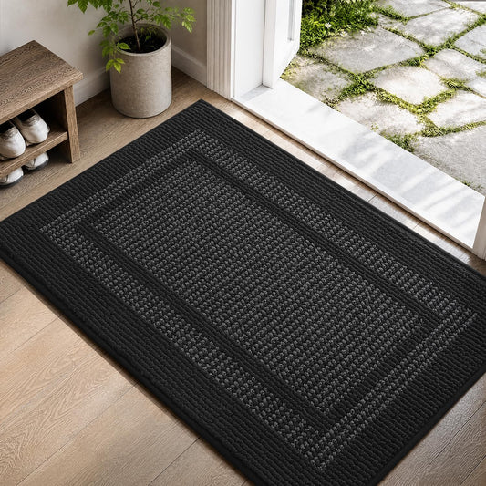 Door Mat-Polypropylene Doormat Indoor Entrance Welcome Mat,Black, 20"x32"