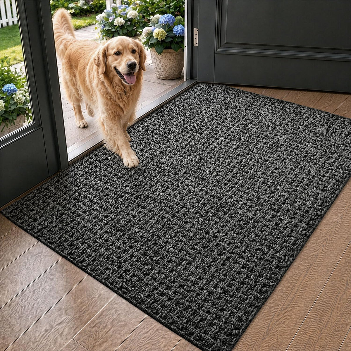 LUMI Washable Indoor Door Mat for Entryway 24x36, Entrance Mat, Taupe