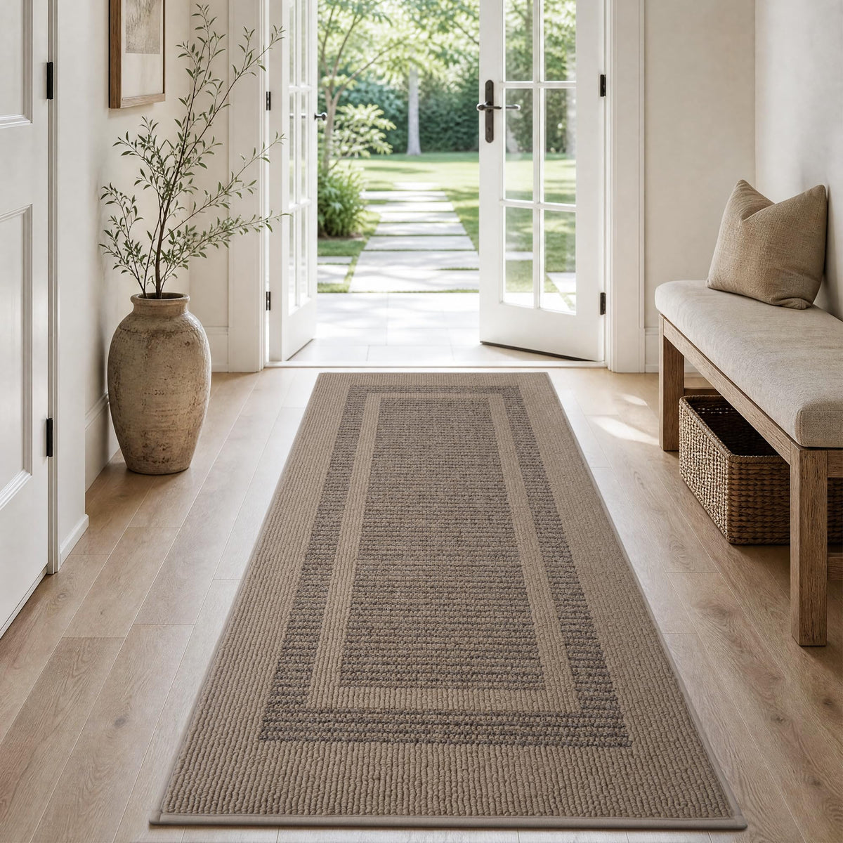 Door Mat-Polypropylene Doormat Indoor Entrance Welcome Mat,Black, 20"x32"