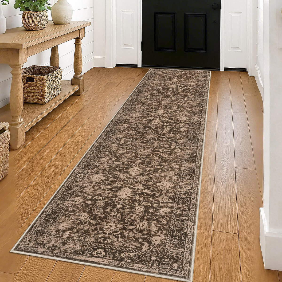 KILOCOCO 2x3 Washable Rug Small Entryway Rugs Indoor Door Mat, Blue/Navy