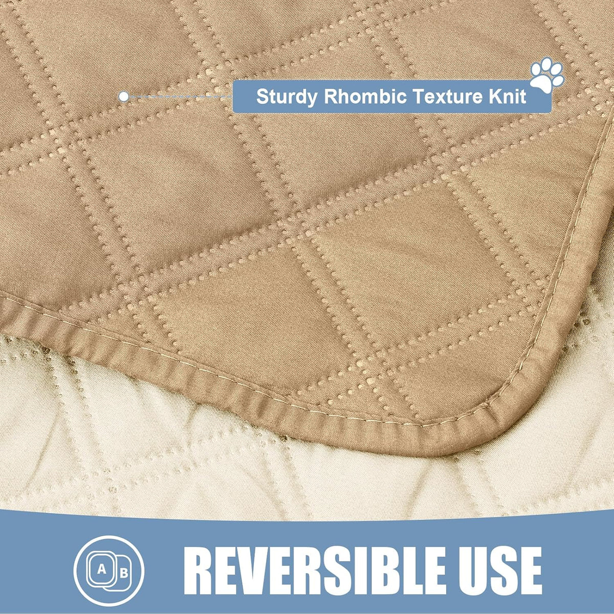 Smiry Waterproof Reversible Pet Couch Covers for Dogs