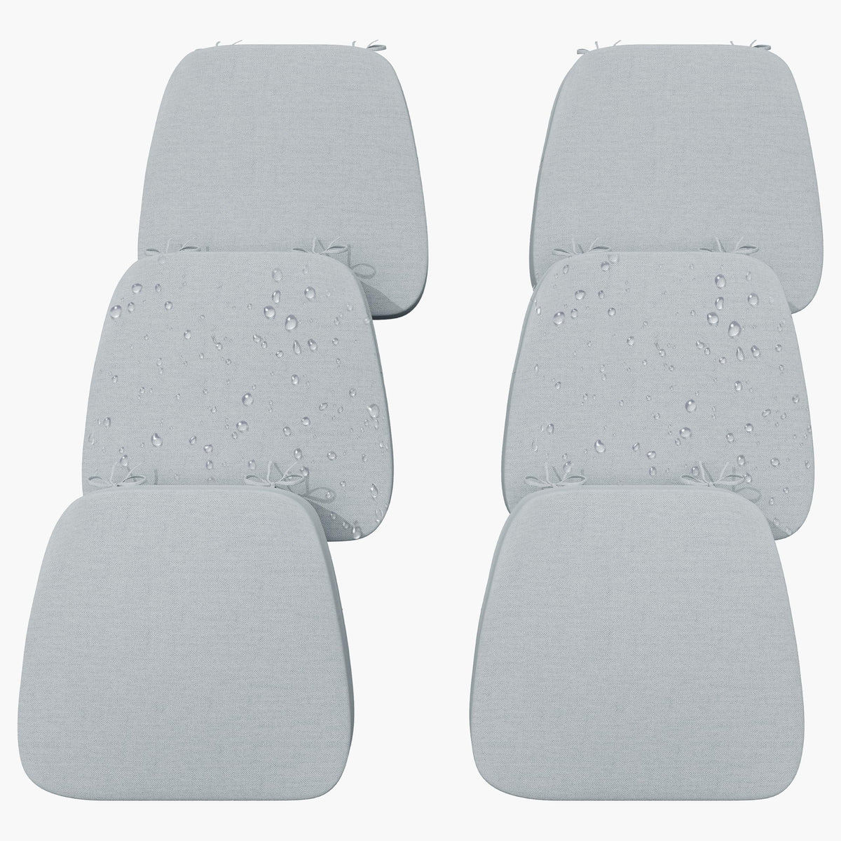 17'' x 16'' x 2.5"Thick Chair Cushions for Dining Chairs, 4 Pack WaterProof Easy Clean Kitchen Chair Pads with Ties and Non-Slip Backing - 30D High Elastic Foam Soft Kitchen Chair Cushions