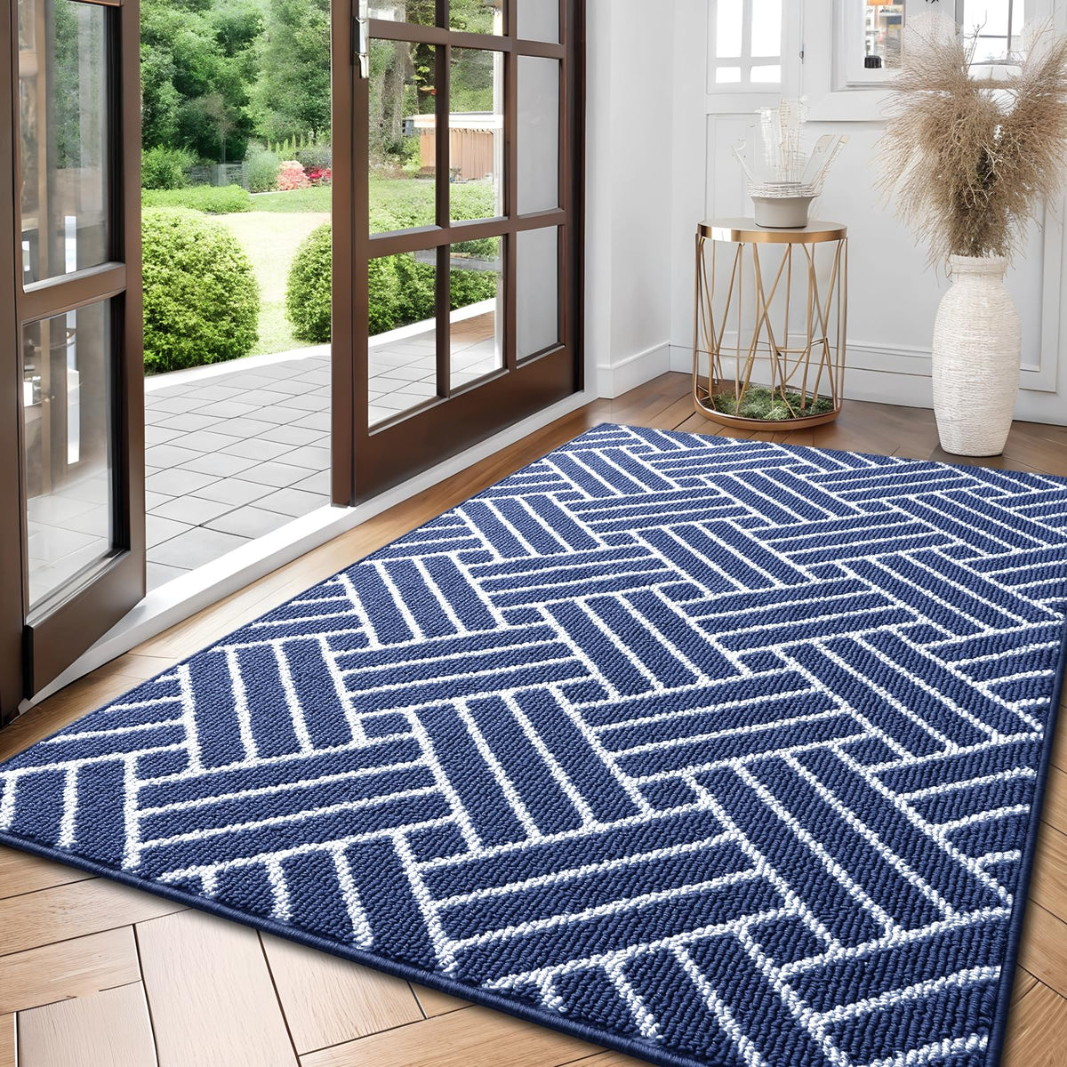 OLANLY Indoor Door Mat 32x20, Low-Profile Dirt Resistant Doormat, Grey