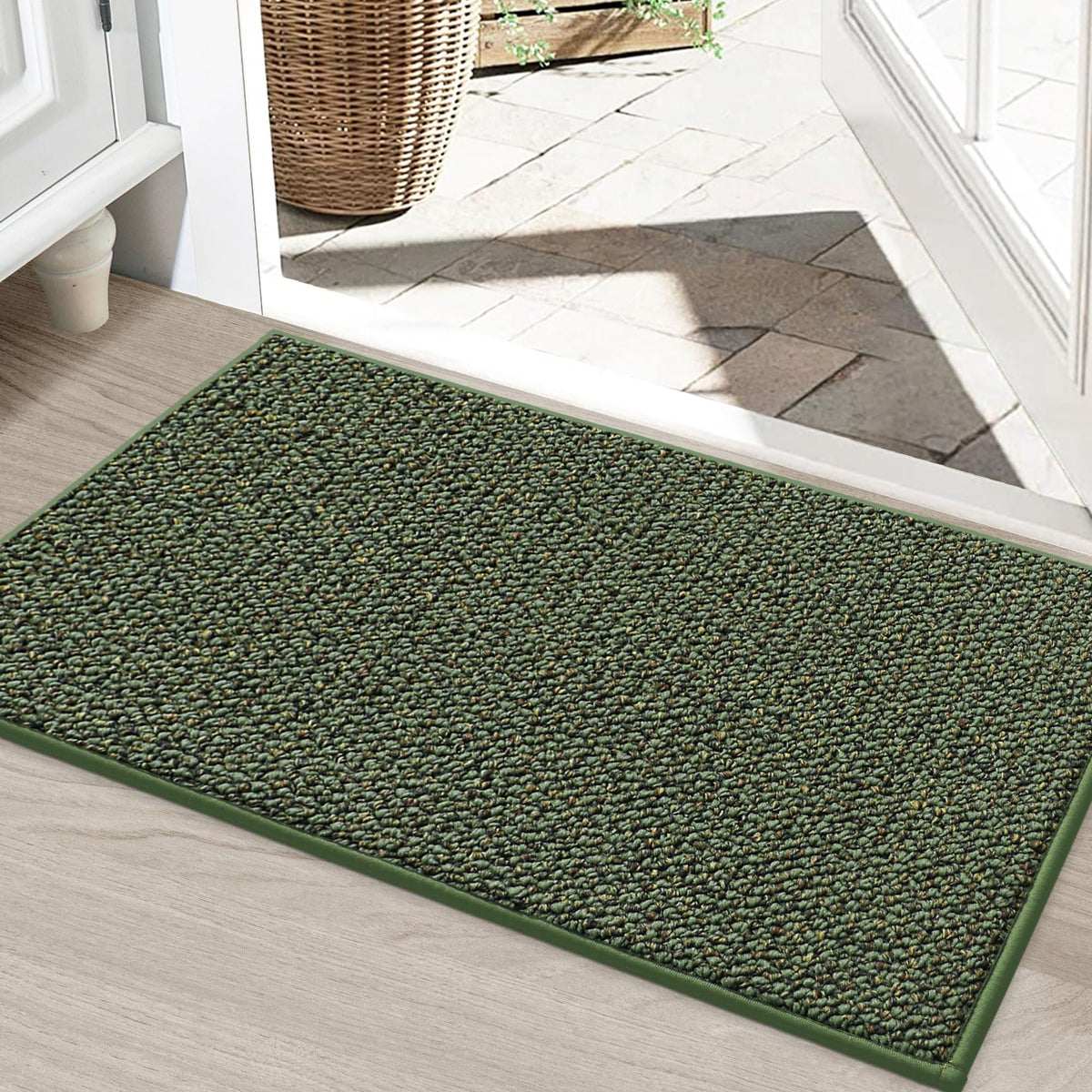 BEQHAUSE Dirt Trapper Door Mat 20"x32", Non-Slip Washable Doormat, Charcoal