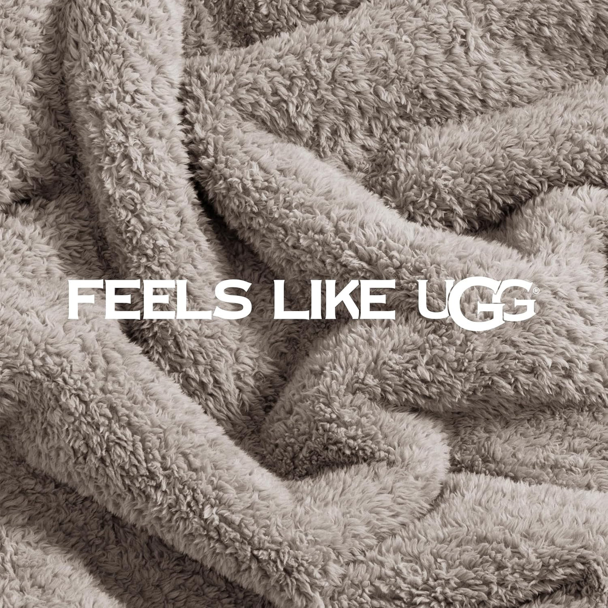 UGG Whitecap Throw Blanket, Soft Fleece Blanket, 50" x 70", Seal Grey