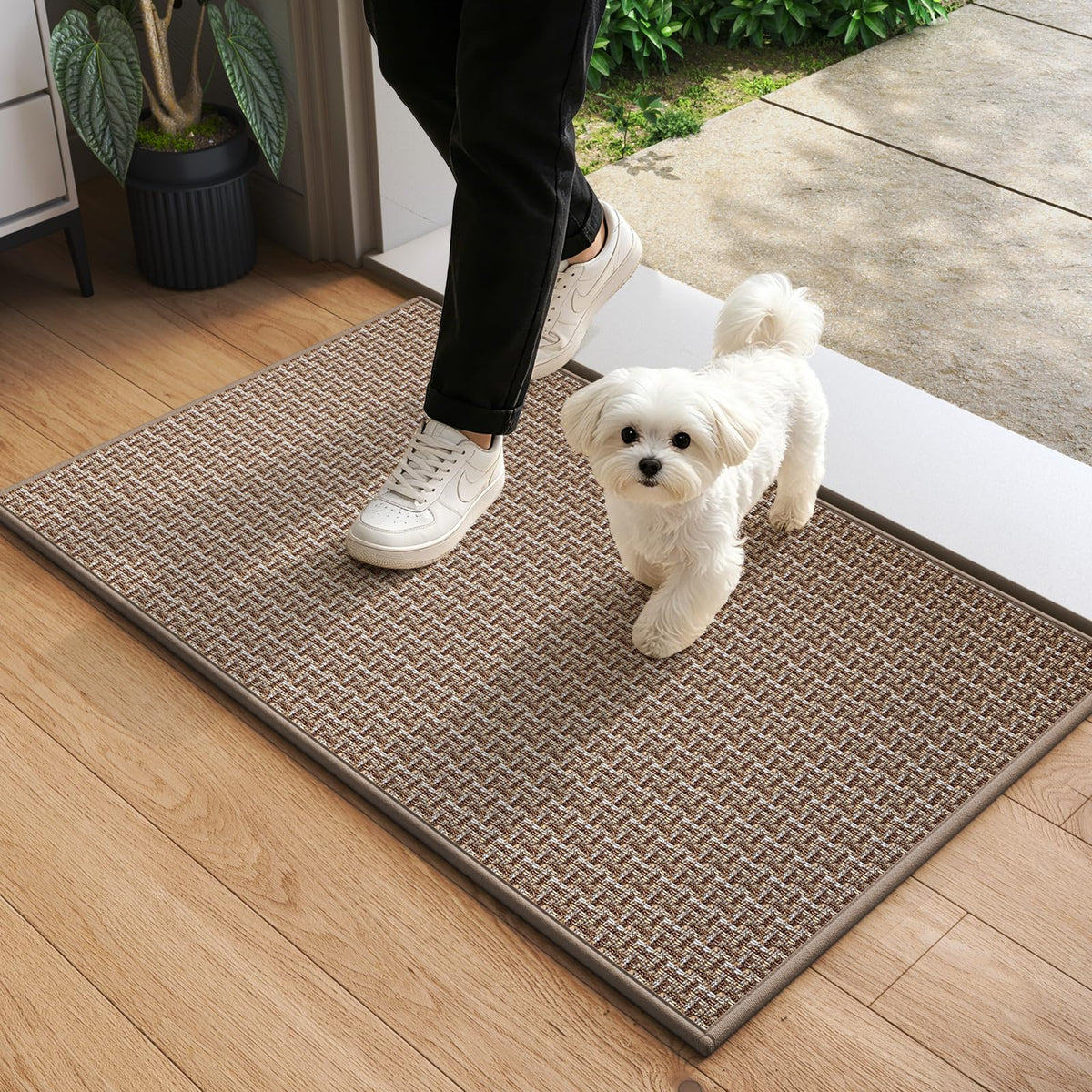 YDKGL Front Door Mat Indoor Entrance Non Slip Entry Doormat Gray 17"x30"