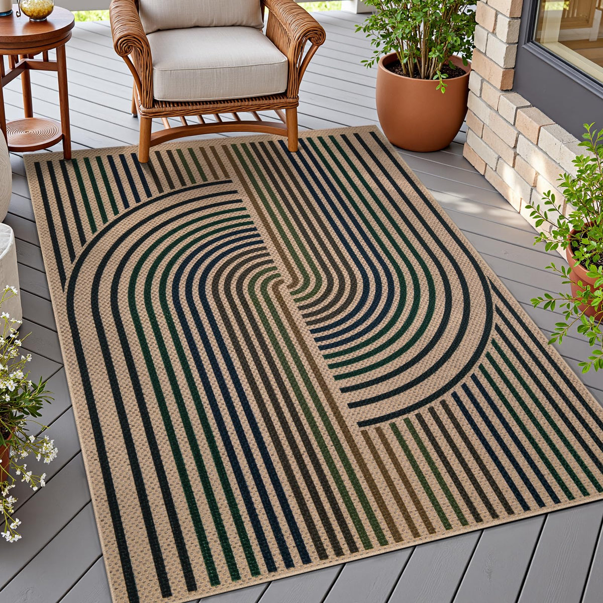 Tangsoo Easy Jute 2x3 Small Outdoor Rug,Washable Non-Slip Entryway Door Mat