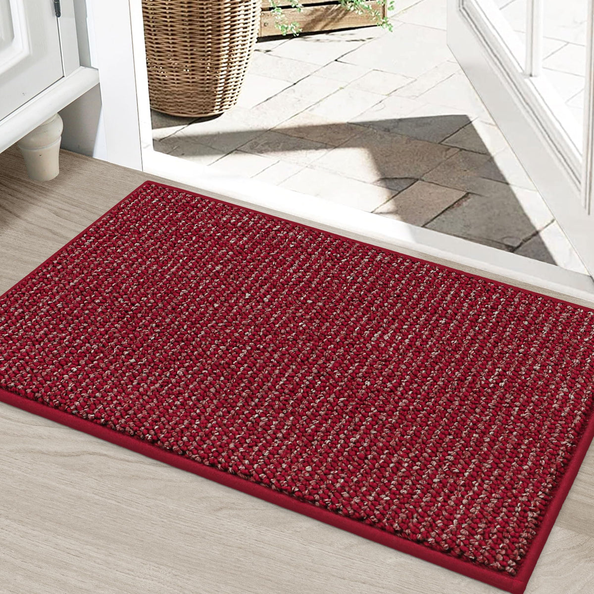 BEQHAUSE Dirt Trapper Door Mat 20"x32", Non-Slip Washable Doormat, Charcoal