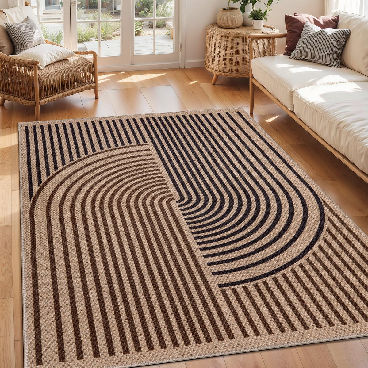 Tangsoo Easy Jute 2x3 Small Outdoor Rug,Washable Non-Slip Entryway Door Mat