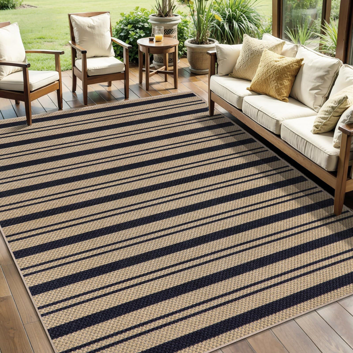 Tangsoo Easy Jute 2x3 Small Outdoor Rug,Washable Non-Slip Entryway Door Mat