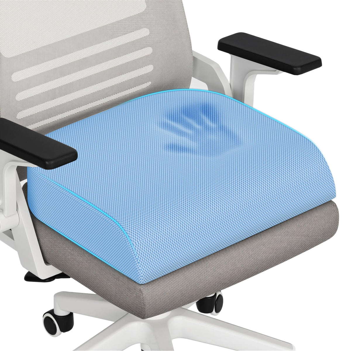 TranquilRelax 3-Inch Memory Foam Seat Cushion for Office Chair, Large