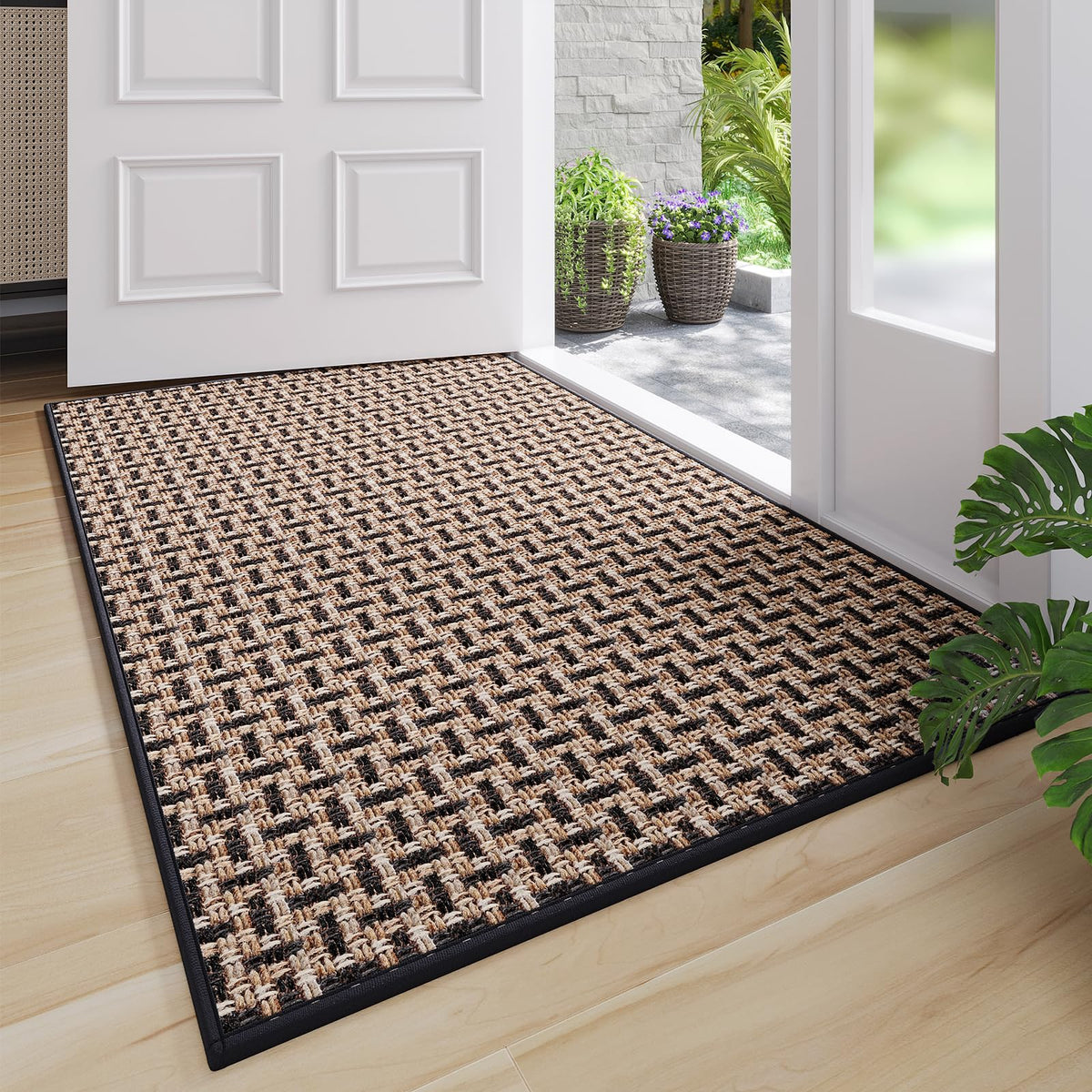 YDKGL Front Door Mat Indoor Entrance Non Slip Entry Doormat Gray 17"x30"