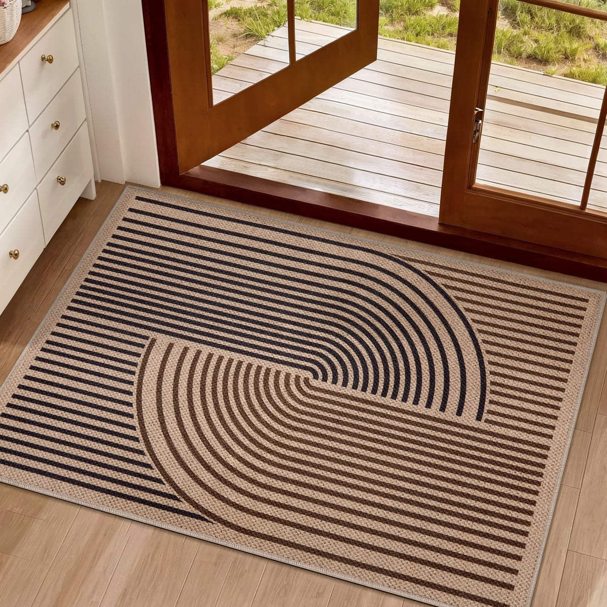 Tangsoo Easy Jute 2x3 Small Outdoor Rug,Washable Non-Slip Entryway Door Mat