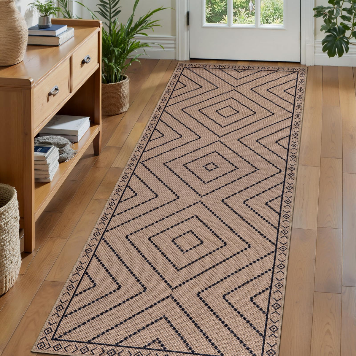 Tangsoo Easy Jute 2x3 Small Outdoor Rug,Washable Non-Slip Entryway Door Mat