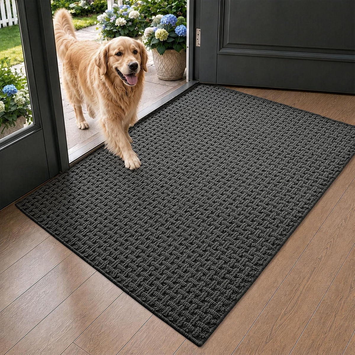 LUMI Washable Indoor Door Mat for Entryway 24x36, Entrance Mat, Taupe