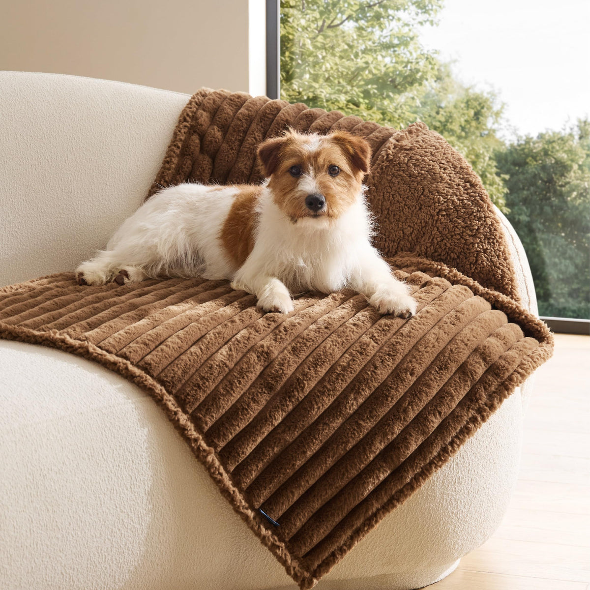Bedsure ComfyFleece® Waterproof Dog Blankets for Large Dogs,50x60