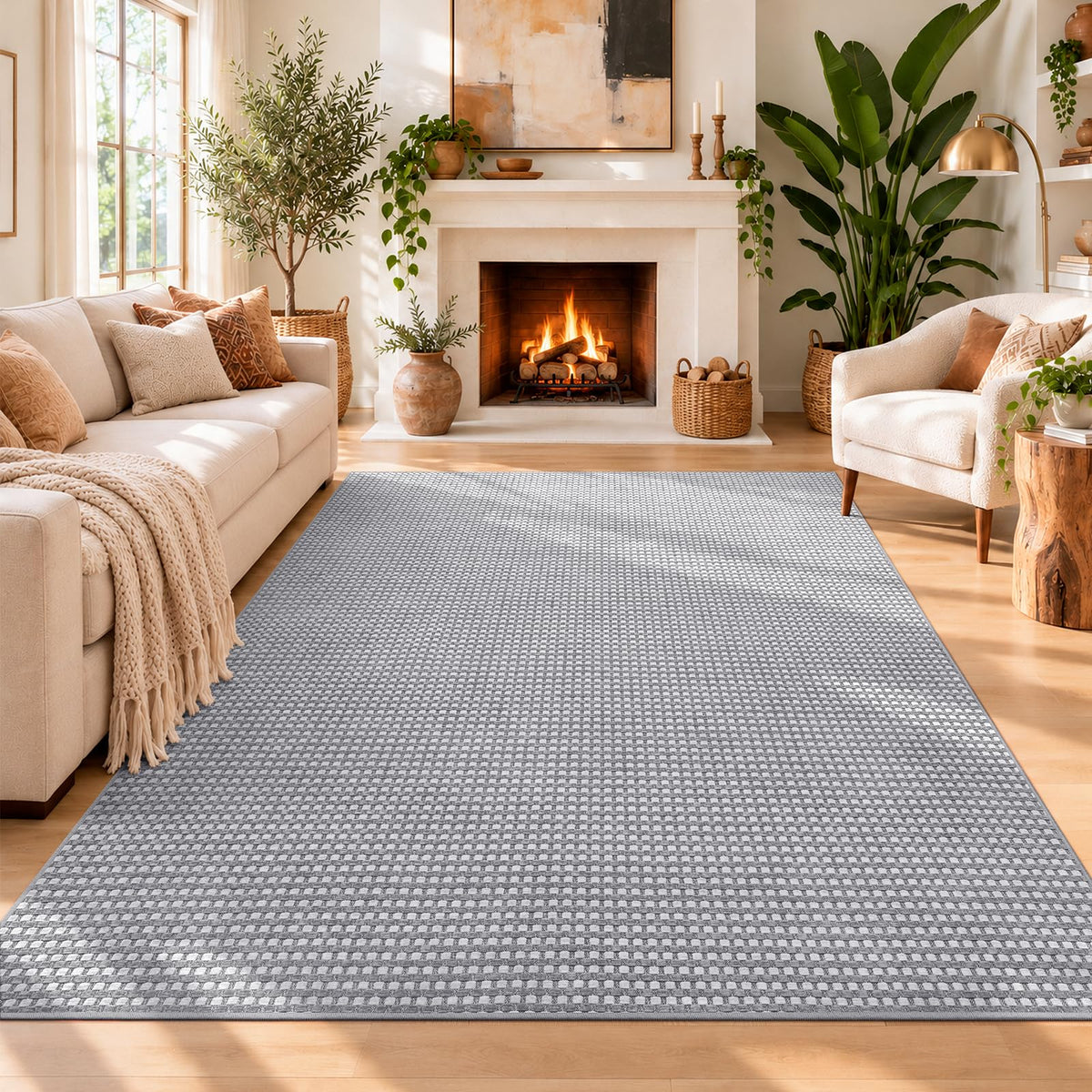 YDKGL Indoor Front Door Mat Entryway Rug Non Slip Washable Brown 2x3 ft