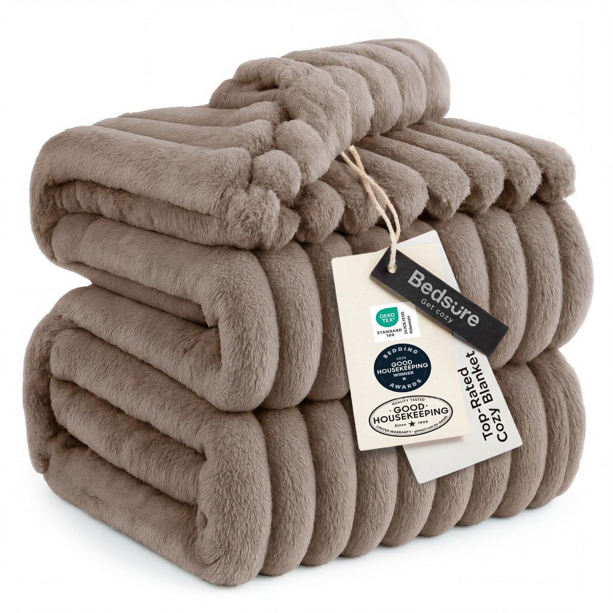 Bedsure GentleSoft White Throw Blanket for Couch - Halloween Decorations for Fall Home Living Room Decor, Cozy Fleece Blanket, Christmas Birthday Gifts for Women Mom Her Girls, Off White, 50x60 in