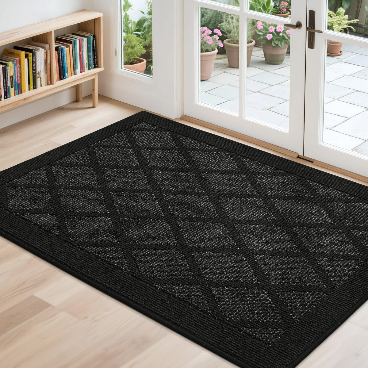 COSY HOMEER Non-Slip Door Mat 20"x32",Entryway Rugs Low Profile,Beige