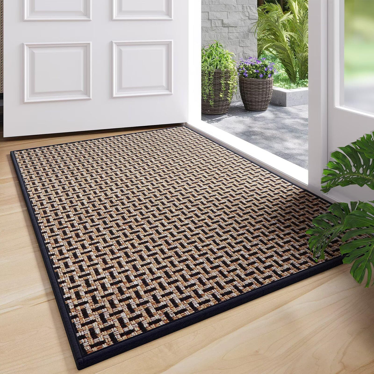 YDKGL Front Door Mat Indoor Entrance Non Slip Entry Doormat Gray 17"x30"