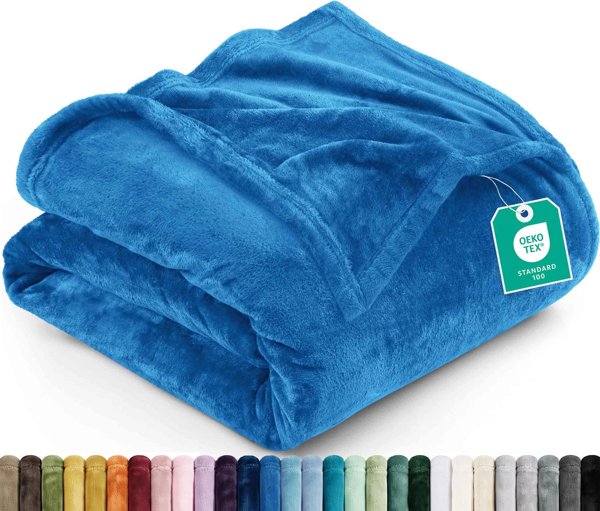 Utopia Bedding Ultra Soft Fleece Bed Blanket Throw Size Grey (50x60 Inches)
