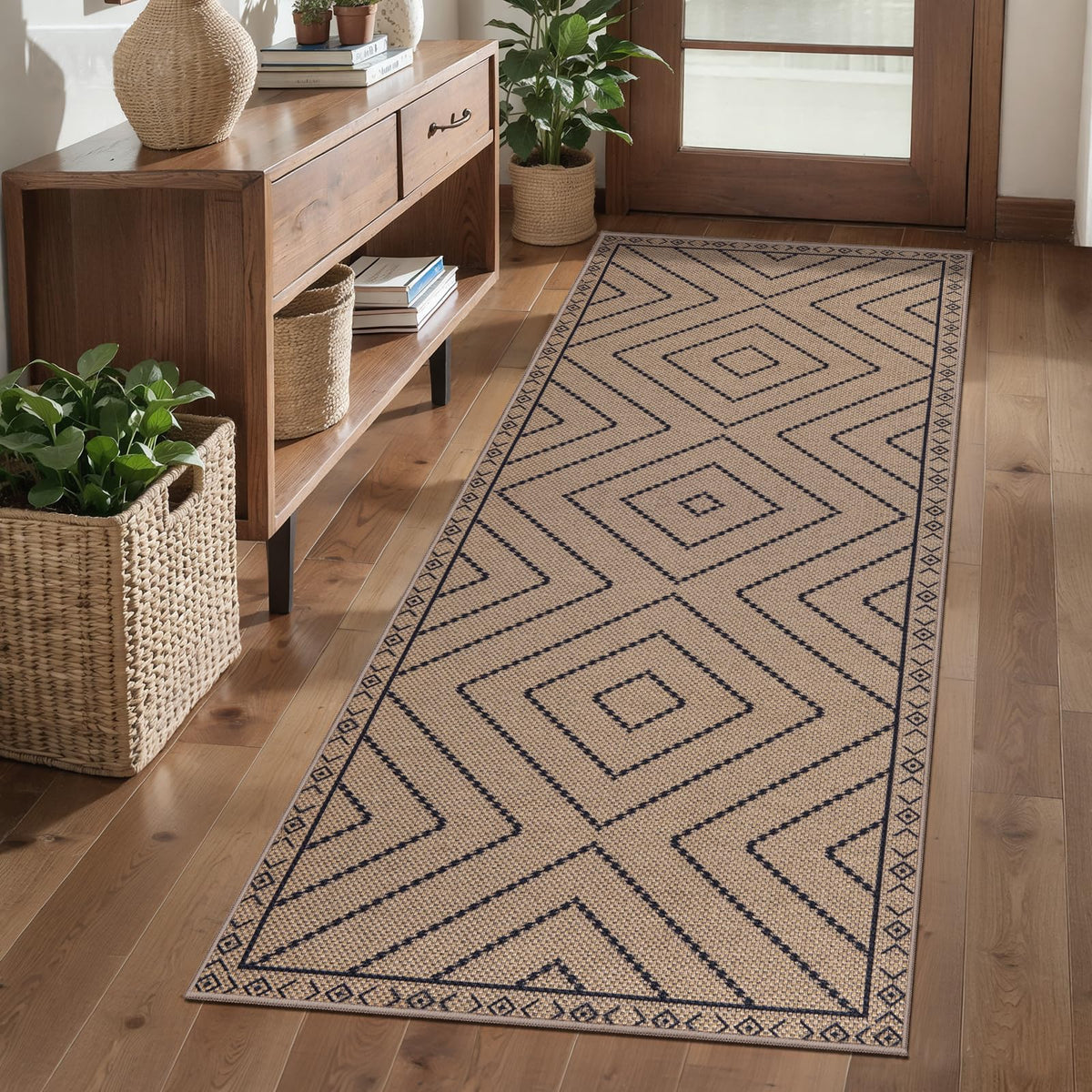 Tangsoo Easy Jute 2x3 Small Outdoor Rug,Washable Non-Slip Entryway Door Mat