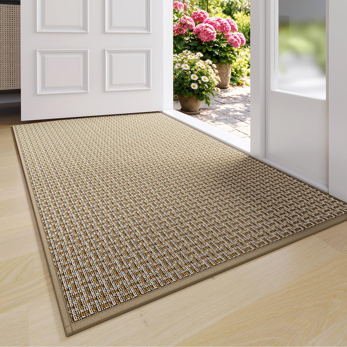 YDKGL Front Door Mat Indoor Entrance Non Slip Entry Doormat Gray 17"x30"