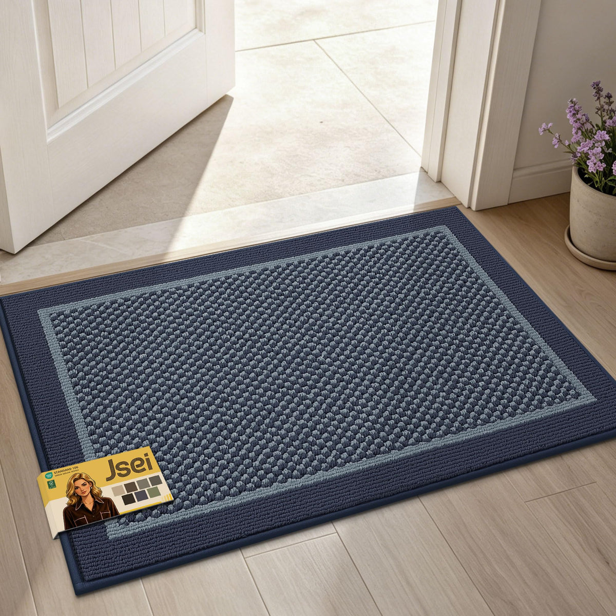 JSEI Dirt Trapper Door Mat 20"x32" , Non-Slip Doormat ,Dark Grey